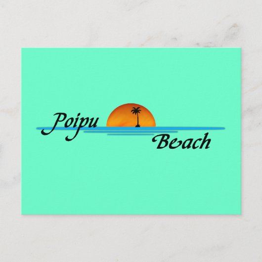 Poipu Beach Sunset Postcard Postkarte (Vorderseite)