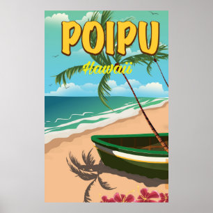 Poipu Hawaii Reiseplakat Poster