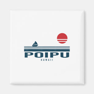 Poipu Hawaii Sonnenuntergang Segelboot Sonnenaufga Magnet
