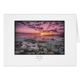 Poipu Sonnenuntergang-leere Karten