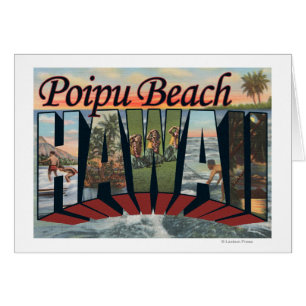 Poipu Strand, Hawaii - große Buchstabe-Szenen