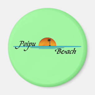 Poipu Strand-Sonnenuntergang-Magnet Magnet