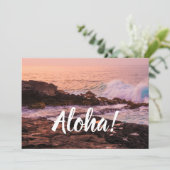 Poipu Sunrise, Kauai, Hawaii Einladung (Stehend Vorderseite)