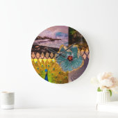 Poipu Sunrise, Kauai Hawaiian Collage Große Wanduhr (Zuhause)