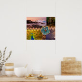 Poipu Sunrise, Kauai Hawaiian Collage Poster (Küche)