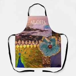 Poipu Sunrise, Kauai Hawaiian Collage Schürze