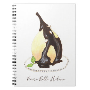 Poire Belle Hélène Aquarell Notizblock