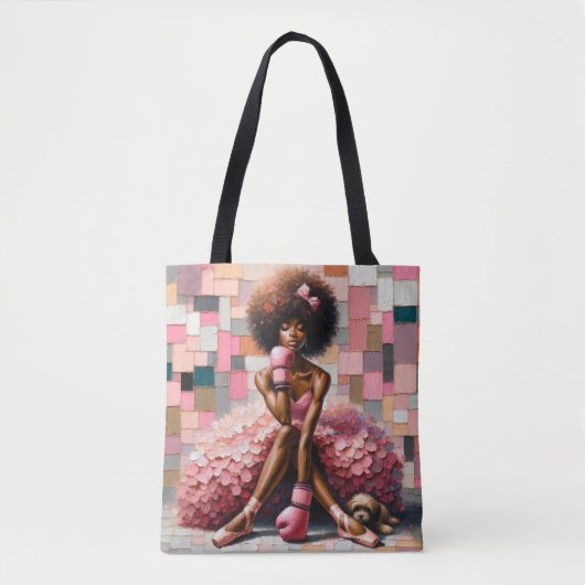 Poise and Punch: Ballerina Boxer Leinwand Tasche (Vorderseite)