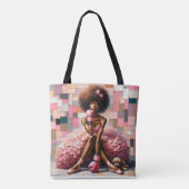 Poise and Punch: Ballerina Boxer Leinwand Tasche (Rückseite)
