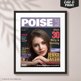 Poise Magazine Cover Template 30. Geburtstagsgesch Poster