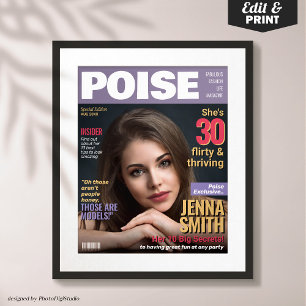 Poise Magazine Cover Template 30. Geburtstagsgesch Poster