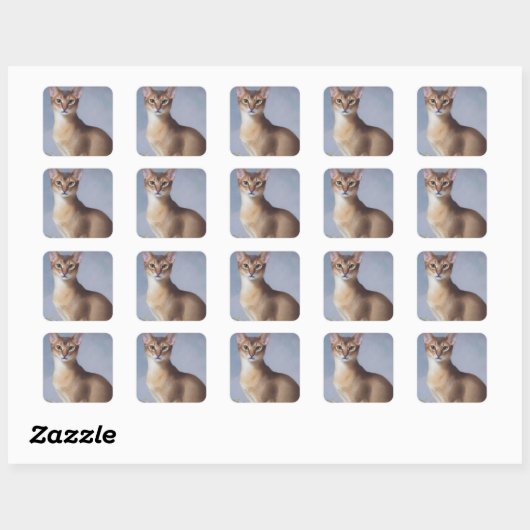 Poised Abyssinian – Elegant Cat Sticker (Blatt)