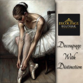 Poised Ballerina Dancer Decoupage Seidenpapier