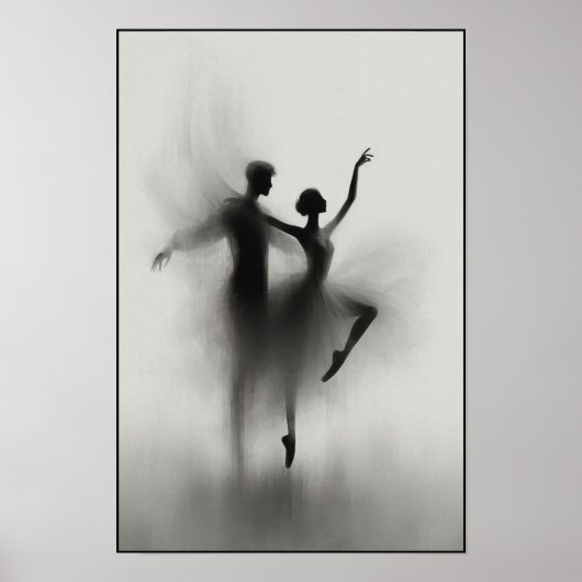 Poised Ballet Dancers in Harmonie Abstrakt Poster (Vorne)