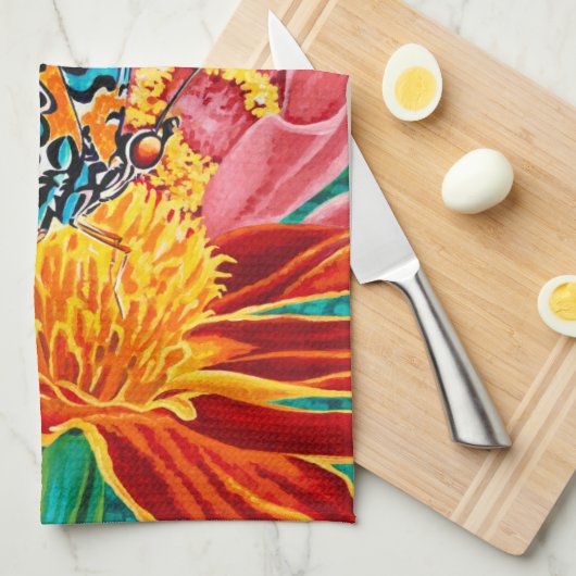 Poised Butterfly I Handtuch (Viertel Falte)