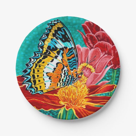 Poised Butterfly I Pappteller (Vorderseite)