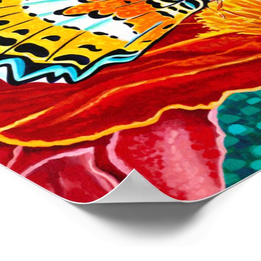 Poised Butterfly I Poster (Ecke)