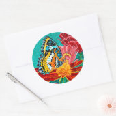 Poised Butterfly I Runder Aufkleber (Umschlag)