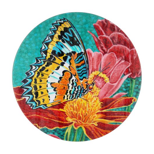 Poised Butterfly I Schneidebrett (Vorderseite)