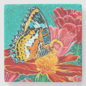 Poised Butterfly I Steinuntersetzer (Vorderseite)