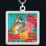 Poised Butterfly I Versilberte Kette<br><div class="desc">Tiere</div>