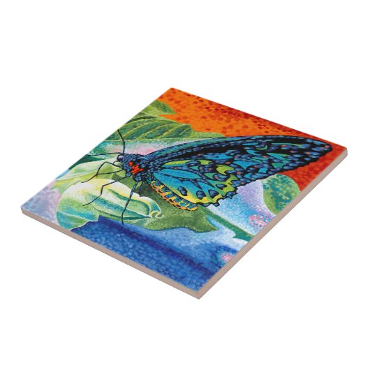 Poised Butterfly II Fliese (Seite)