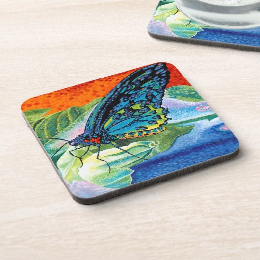 Poised Butterfly II Getränkeuntersetzer (Linke Seite)