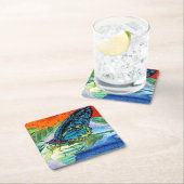 Poised Butterfly II Rechteckiger Pappuntersetzer (Vor Ort)