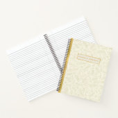 Poised & Powerful Ivory and Gold Spiral Notebook Notizblock (Innenseite)