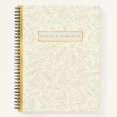 Poised & Powerful Ivory and Gold Spiral Notebook Notizblock (Vorderseite)