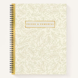 Poised & Powerful Ivory and Gold Spiral Notebook Notizblock