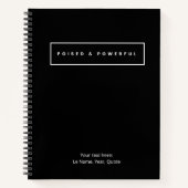 Poised & Powerful Spiral Notebook Notizblock (Vorderseite)