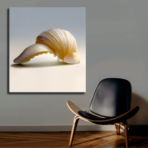 Poised Seashell Coastell Leinwand Mauer