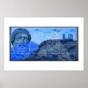 Poiseidon-Tempel in Sounio Poster