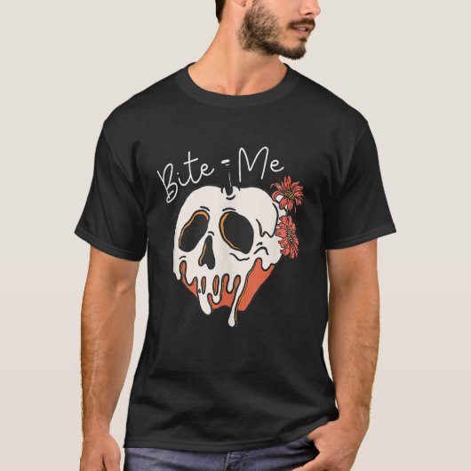 Poison Bite Me Wicked Apple Fall Halloween T-Shirt (Vorderseite)