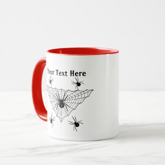 Poison Black Widow Spiders Black Triangle Web Tasse (Vorderseite Links)