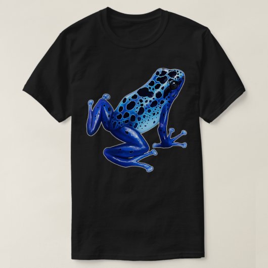 Poison Dart Frog Blue Amphibian I Love Frogs T-Shirt (Design vorne)