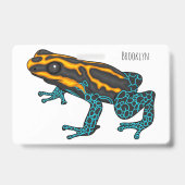 Poison dart frog cartoon illustration ausweis (Rückseite)