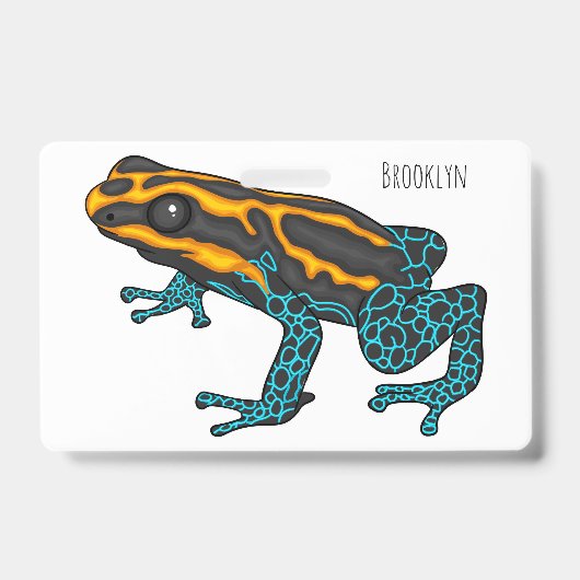 Poison dart frog cartoon illustration ausweis (Vorderseite)