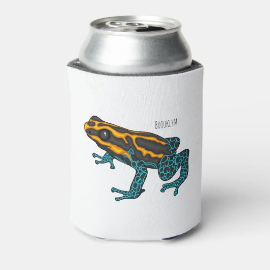 Poison dart frog cartoon illustration dosenkühler (Kanne Rückseite)