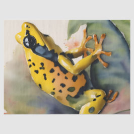 Poison Dart Yellow Frosch Wasserfarbe Seidenpapier