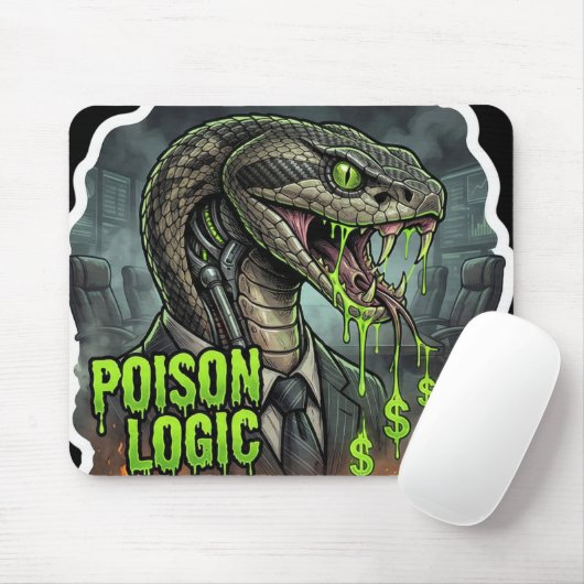 Poison Logic – Lies Profit Snake Politician Mousepad (Mit Mouse)