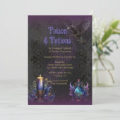 Poison & Potions Halloween-Cocktailparty Einladung (Stehend Vorderseite)