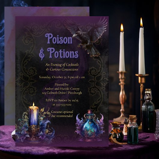 Poison & Potions Halloween-Cocktailparty Einladung