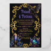 Poison & Potions Halloween-Kostümparty Folieneinladung (Vorderseite)