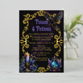 Poison & Potions Halloween-Kostümparty Folieneinladung (Stehend vorne)