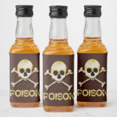 Poison Skull And Crossbones Design Alkoholflaschenetikett (Flaschen)