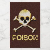 Poison Skull And Crossbones Design Weinetikett (Einzelnes Label)