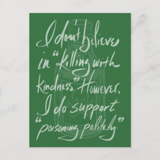 Poisoning Politely Postkarte