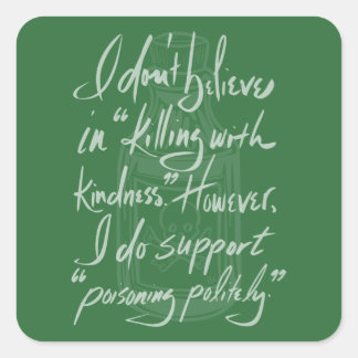 Poisoning Politely Quadratischer Aufkleber